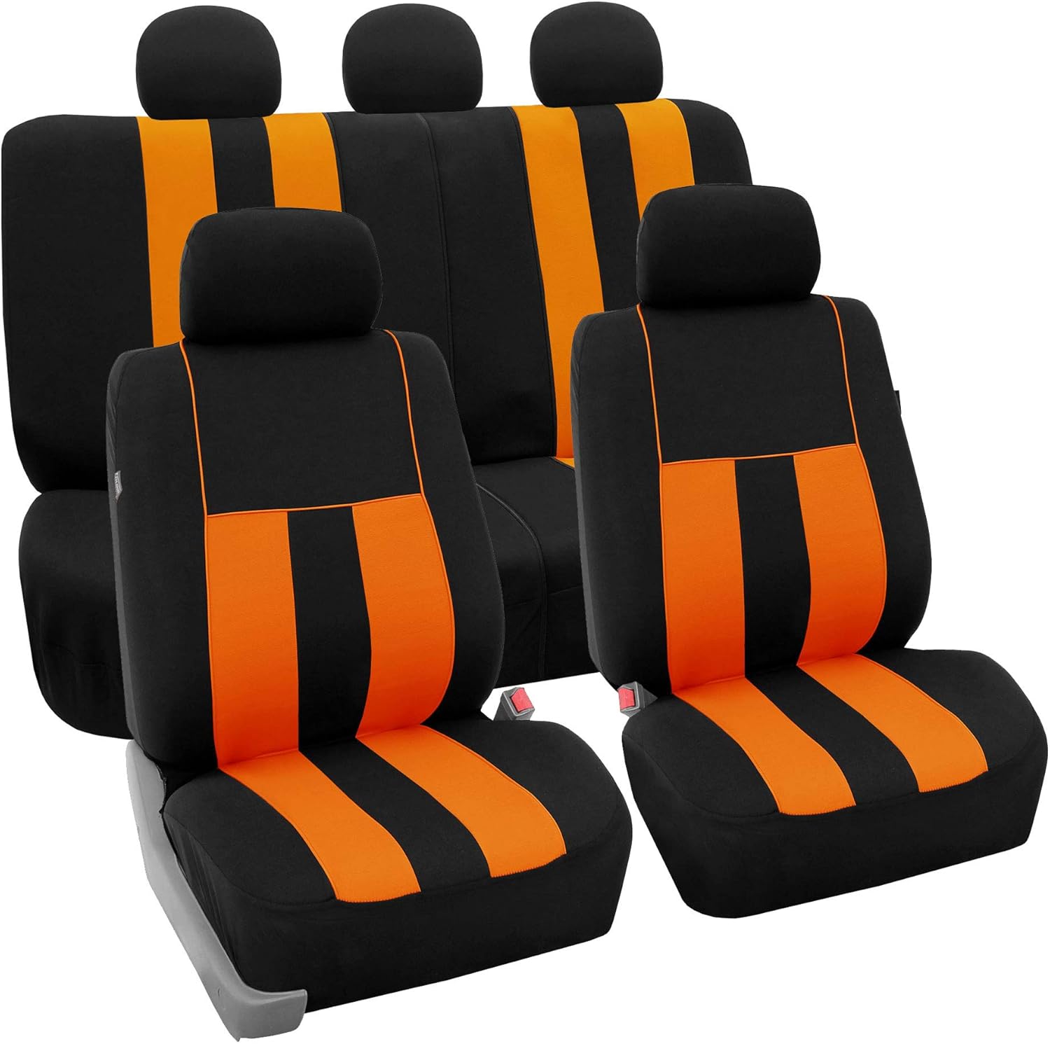 FH Group Car Seat Covers Full Set Cloth – Universal Fit, Automotive Seat Covers, Low Back Front Seat Covers, Airbag Compatible, Split Bench Rear Seat, Car Seat Cover for SUV, Sedan, Van Orange FH Group Car Seat Covers Full Set Cloth – Universal Fit, Automotive Seat Covers, Low Back Front Seat Covers, Airbag Compatible, Split Bench Rear Seat, Car Seat Cover for SUV, Sedan, Van Orange