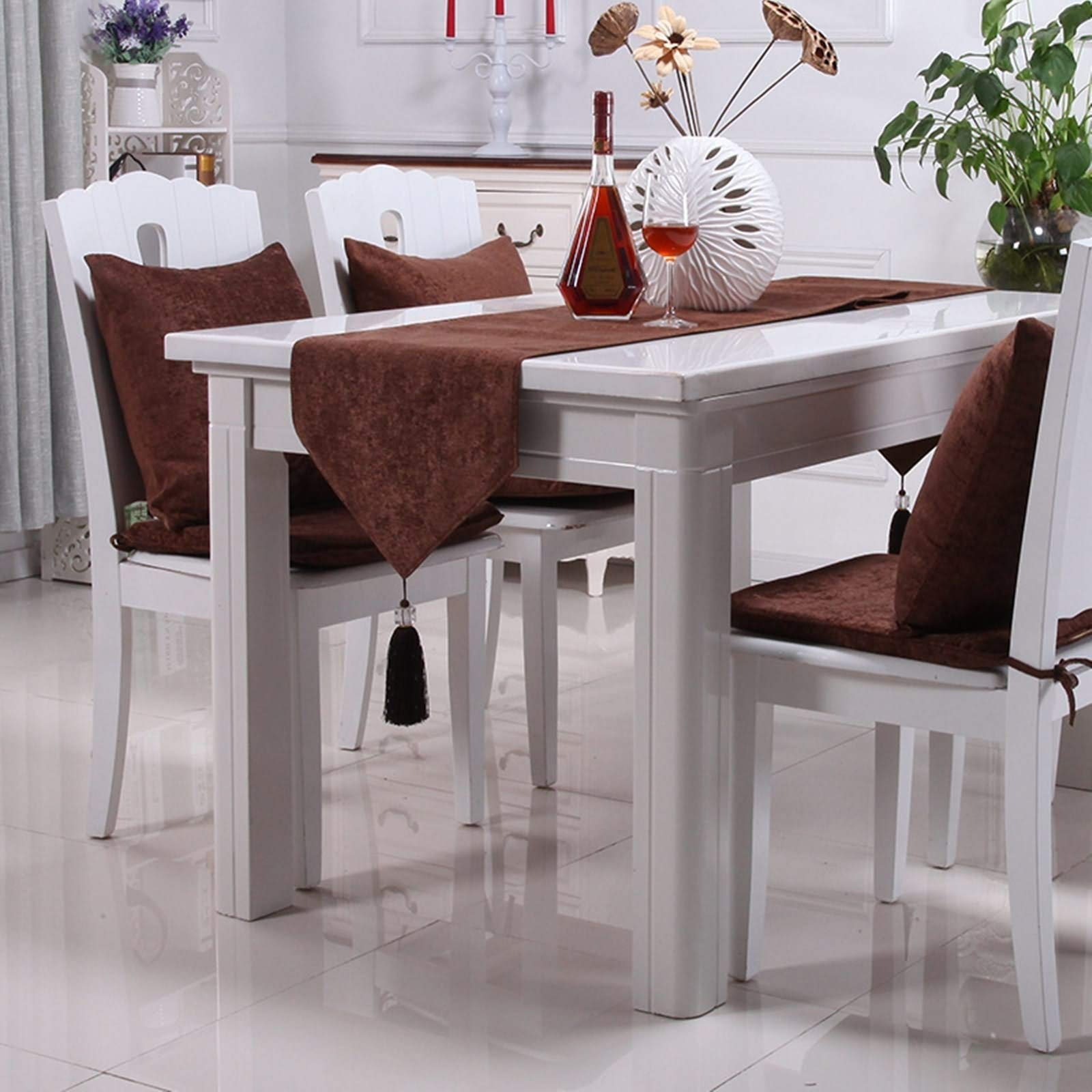 Hochzeitsdeko Tischdeko, Tischdeko Party 35X228cm Baumwolle Kaffee Quaste Dreieck Einfarbig Deko Modern