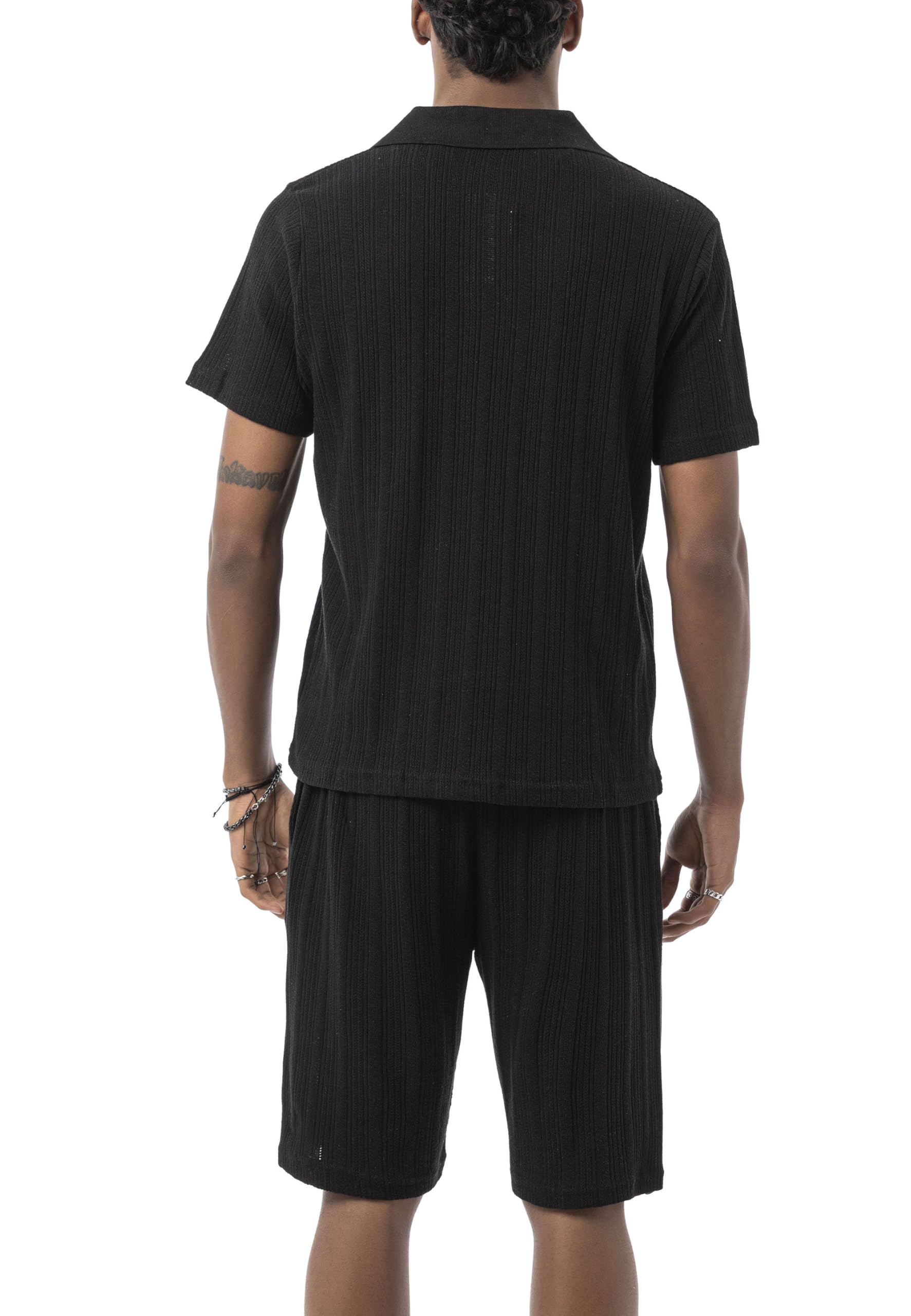 Redbridge by Tarz Cool – Set di due pezzi in maglia – Maglietta a maniche corte con colletto polo e pantaloncini