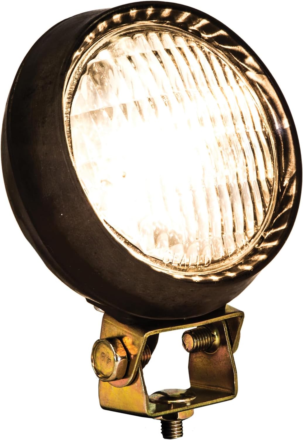 Buyers Products 1492100 5 Inch Round Incandescent Flood Light, 35W Work Light with Sealed Rubber Housing, IP67 Rated, 10 Inch Lead, Zinc Mount for Trucks, Trailers, RVs, Utility Vehicles