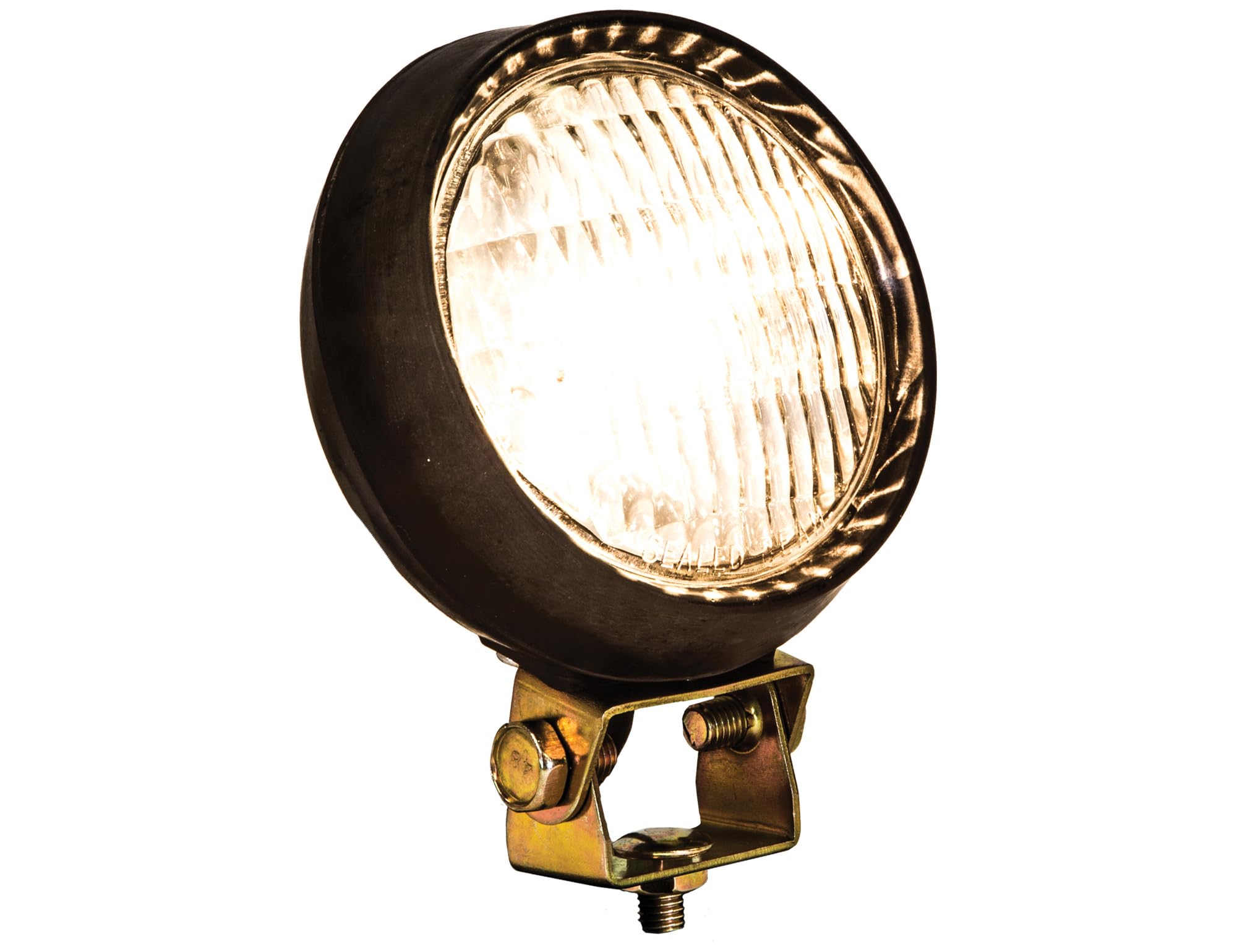 Buyers Products 1492100 5 Inch Round Incandescent Flood Light, 10 Inch Lead W/Blunt Cut Connection, IP67 Rated, Work Flood Light For Trucks, Trailers, RVs, UTVs, Tractors & More