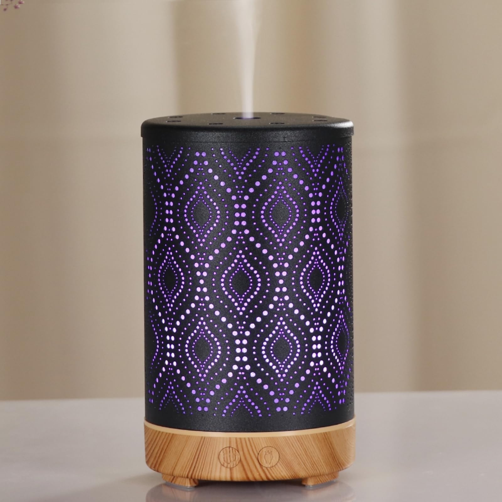 Zen'Arôme Difusor ultrasónico de aromaterapia Sevilla, difusor de Aceite Esencial en frío, difusor eléctrico con Control Remoto, iluminación LED Personalizable, Carcasa de Metal con diseño Original
