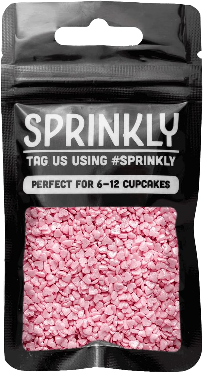 SPRINKLY - Glimmer Hearts - Pink (Mini) - 25g