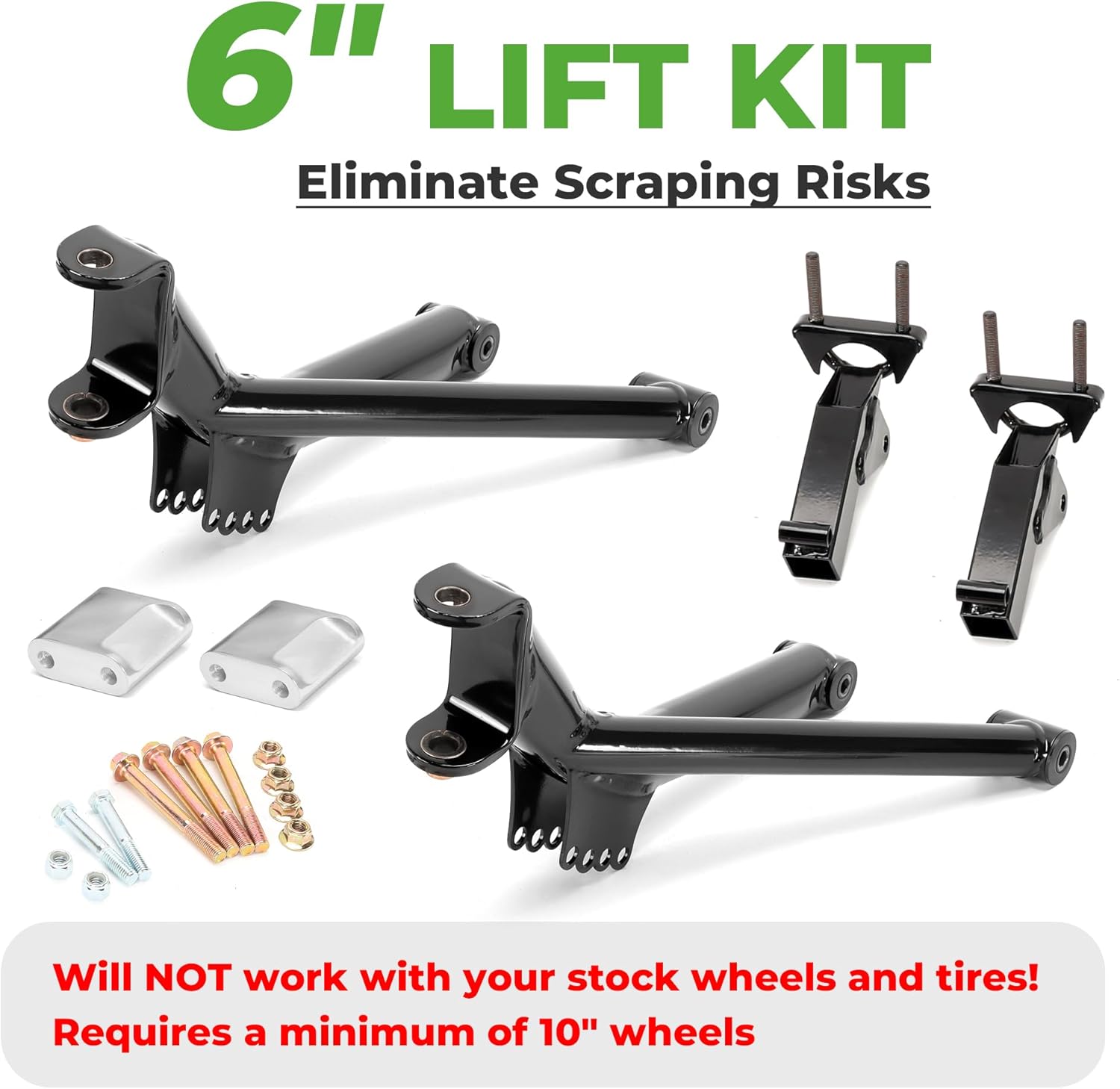 10L0L Golf Cart 6" Heavy-Duty A-Arm Lift Kit for Yamaha 1985-1994 G2/G9 Golf Carts- Golf Cart Suspension Upgrade