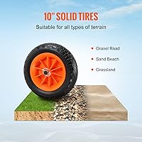 Vista 3 de VEVOR Carrito para Kayak, Capacidad de Carga de 250 libras, Carretilla Plegable para Kayak de Aluminio con Ruedas de Neumáticos Sólidos de 10