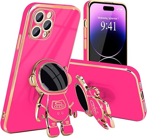 Miniatura 7 de Pepmune Funda compatible con iPhone 14 diseño de soporte de astronauta 3D protección de cámara a prueba de golpes suave cubierta trasera para Apple