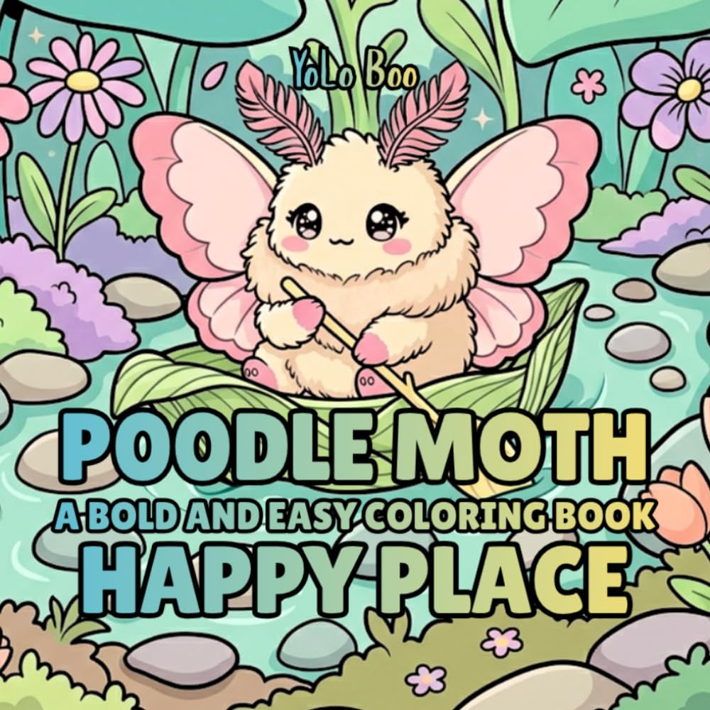 Poodle Moth Coloring Book: 54 Adorable Coloring Pages Featuring a Fluffy Poodle Moth Living Her Happiest Life, A Wholesome Coloring Book Filled with ... Cozy Moments, Happy Habits, and Everyday Joy