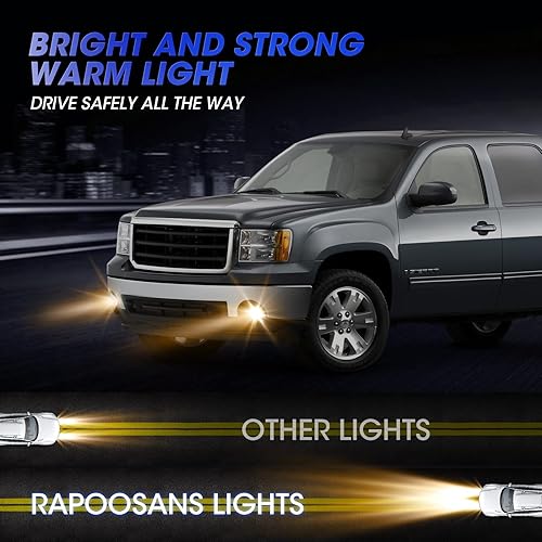 Miniatura 8 de Luces antiniebla de conducción para 2007-2013 GMC Sierra 1500 2007-2014 GMC Sierra 2500 3500HD lente de humo con H8 12V 35W bombillas halógenas