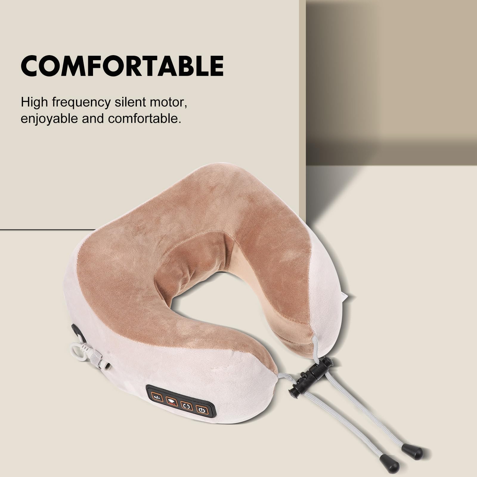 Nackenmassagegerät mit Heizung und Vibration, Ergonomisches Massagekissen