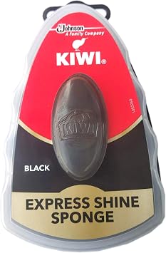 Kiwi Express Shoe Shine Sponge, 0.2 fl oz, Black (Pack Of 2)