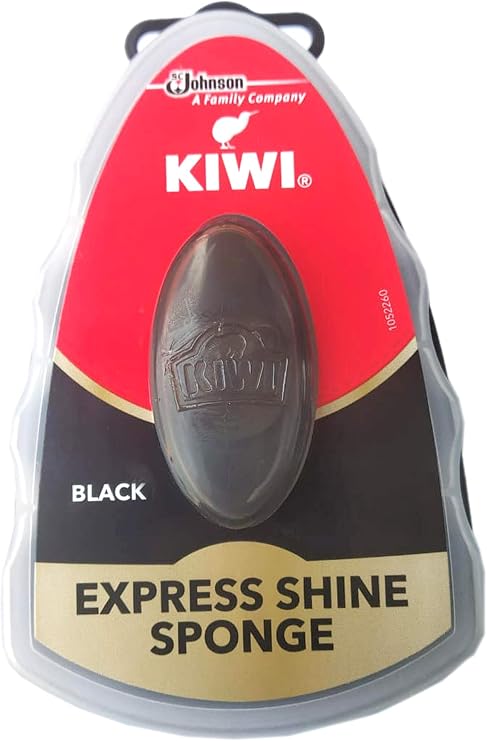 Kiwi Express Shoe Shine Sponge, 0.2 fl oz, Black (Pack Of 2)