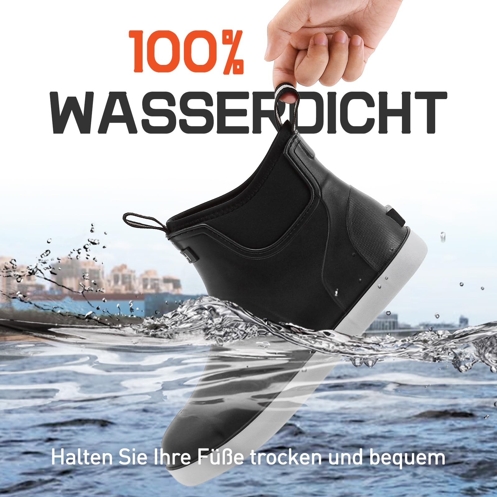 zaxunai Stivali Pioggia Gomma Uomo, Stivaletti Antinfortunistica Uomo, Stivali Da Pesca, Antiscivolo Comode Shorty Boots Scarpe Da Giardino