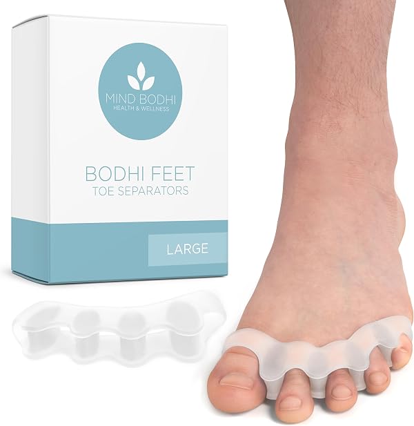 Mind Bodhi Toe Separators/Toe Spacers - For Men and Women - Large Size - Clear