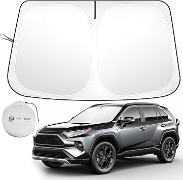 2024 Upgrade Front Windshield Sun Shade Foldable RAV4 Sunshade for 2019-2024 RAV4 RAV-4 SUV Crossover, TRD Off-Road, LE XLE Premium Limited Front Window Sunshade Accessories