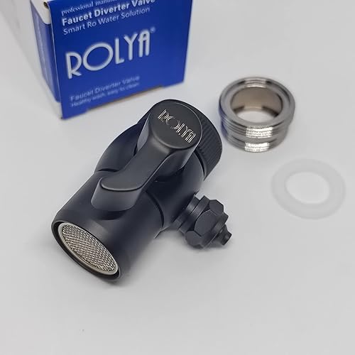 Miniatura 6 de Válvula desviadora de grifo para encimera, adaptador de filtro de agua, aireador para empujar en tubo de 14 de pulgada con conector M22 x M24 (se