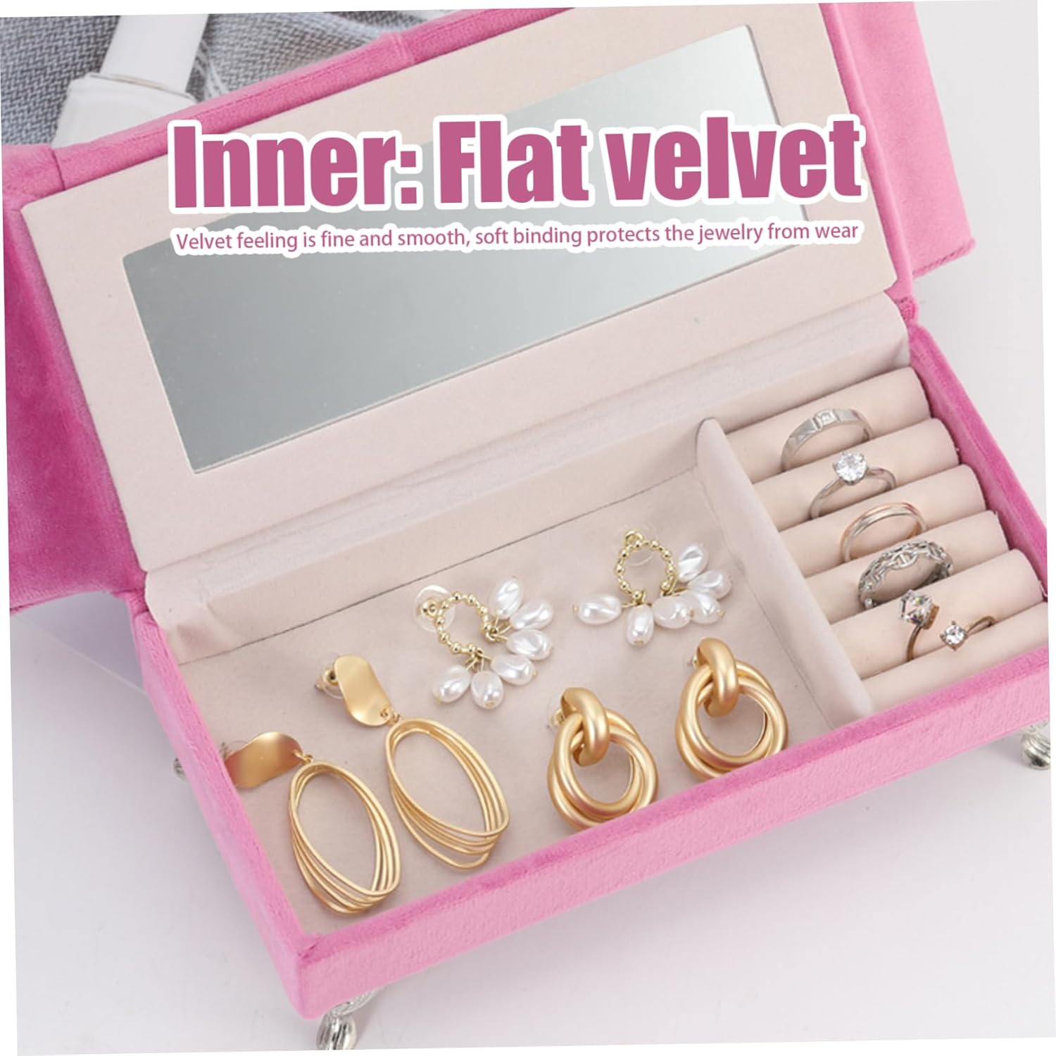 Jewelry Box Couch,Miniature Sofa Velvet Chair,Sofa Flip Open Compartments Jewelry Display Storage Case,Dustproof Doll Couch with Earrings Necklace Bracelet Storage Box for Women Girls(1)