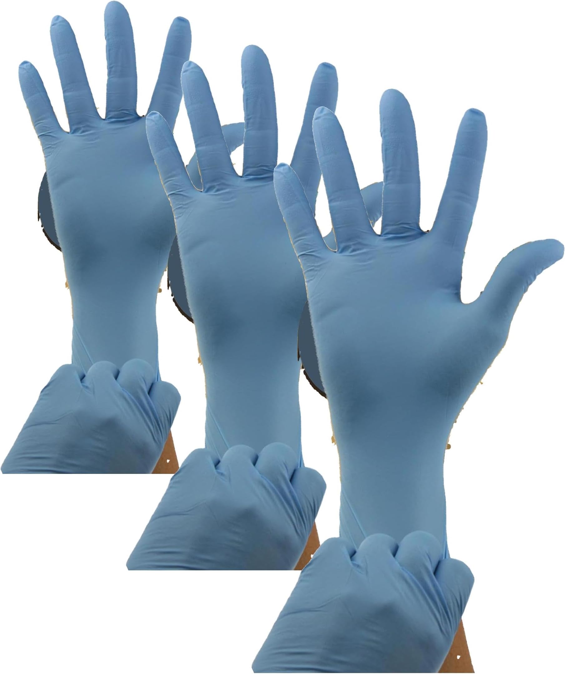 BeeSure BE1117 Nitrile Powder Free Exam Gloves, Medium (Pack of 300),Strips