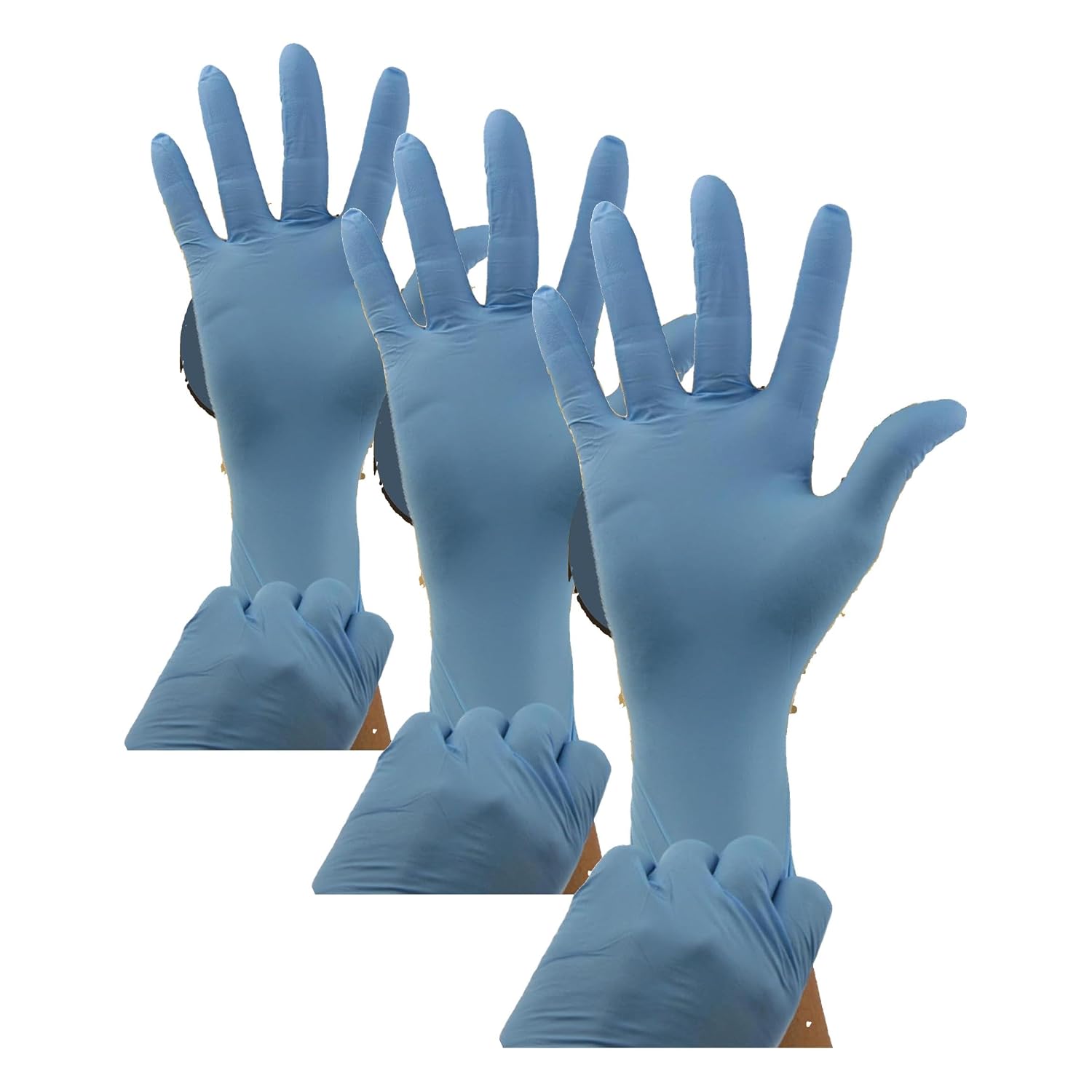 BeeSure BE1118 Nitrile Powder Free Exam Gloves, Large (Pack of 100),Strips