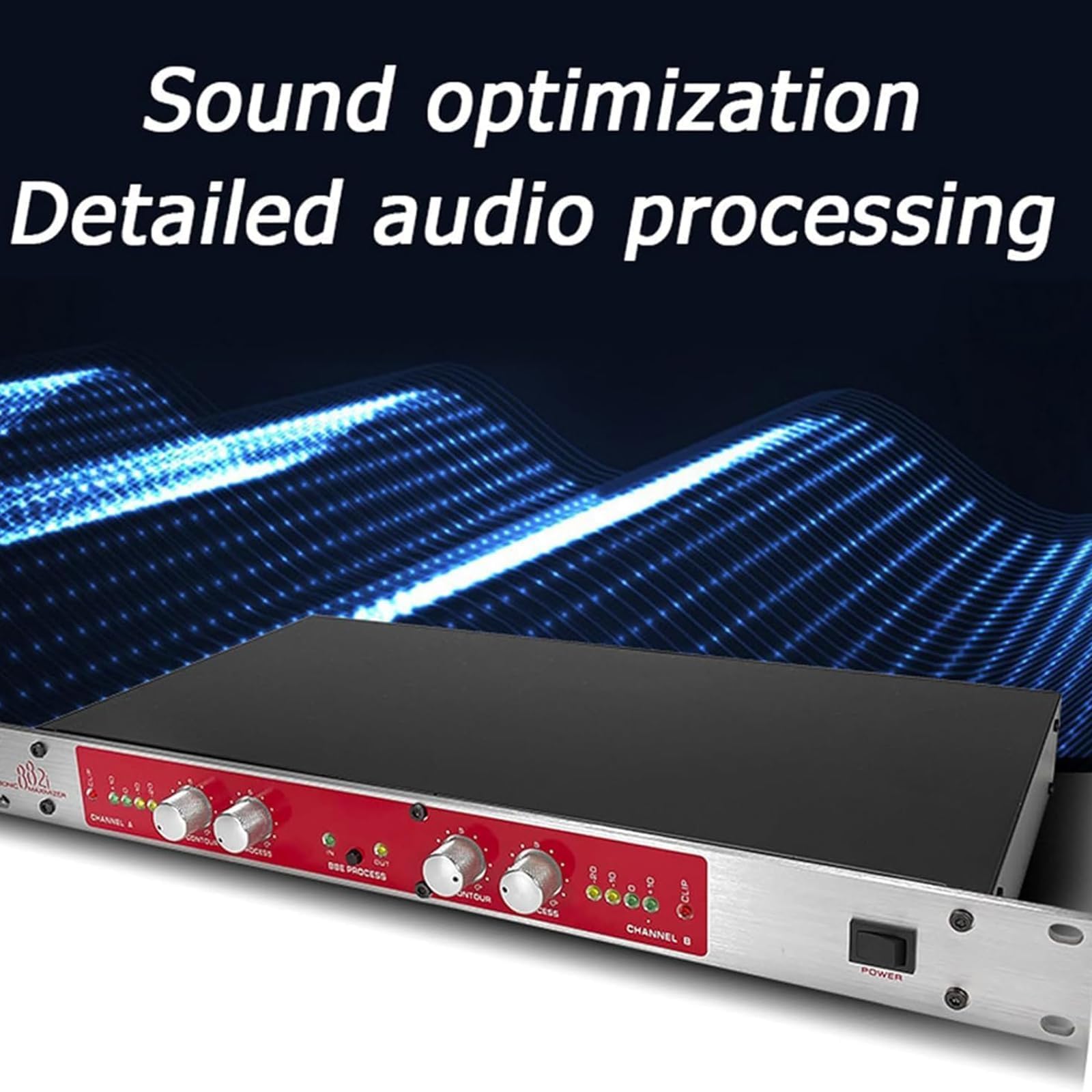 COYEUX Processore Audio Professionale, processore Mixer Audio, processore vocale Autotune, con Regolazione delle frequenze Alte/Basse, per Karaoke Domestico, palcoscenico, spettacoli