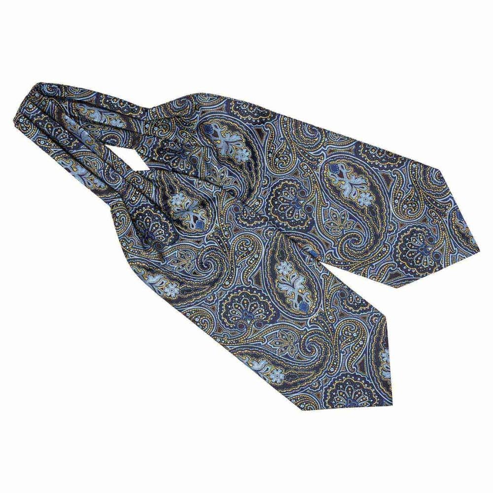 the tie hub Empire Green Paisley Ascot Cravat For Men-picture-39