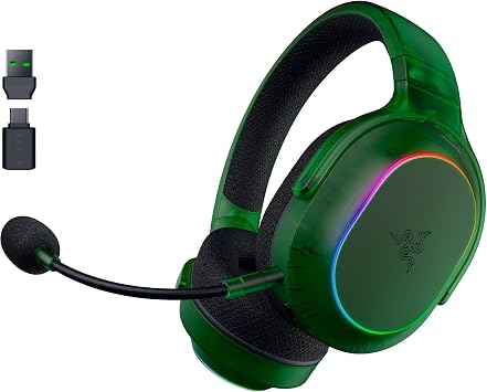 Razer Barracuda X Phantom Green Edition - Wireless Multi-Platform Gaming Headset 285g, TriForce 40mm Driver, Dual Wireless HyperSpeed and Bluetooth Phantom Green