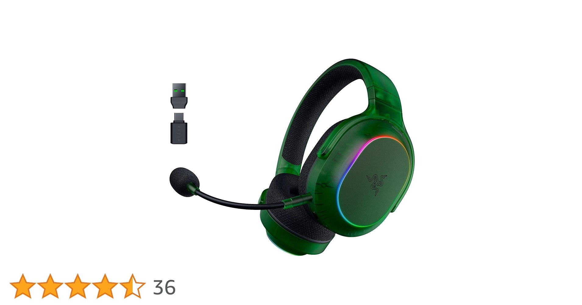 ヘッドホン Razer Barracuda X Chroma Phantom Green Razer Barracuda X Chroma - ワイヤレス RGB ゲーミングヘッド