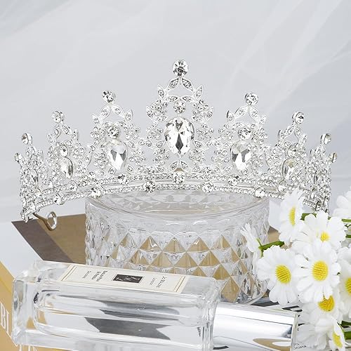 Miniatura 3 de Tiaras para mujer, coronas para mujer, corona de cumpleaños, corona de princesa, coronas de reina de cristal, diamantes de imitación, tiaras de boda