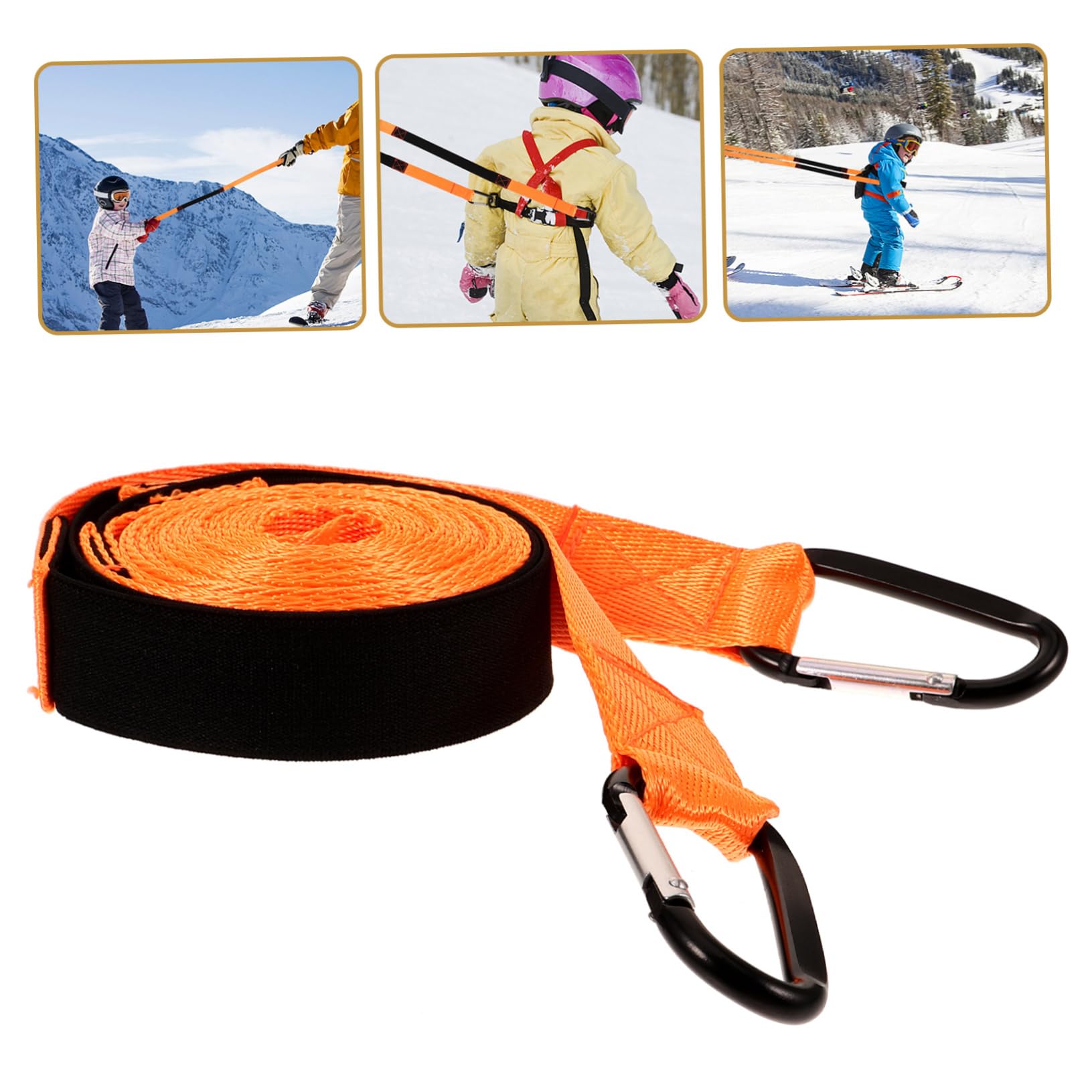 HEMOTON 5 Ensembles Corde De Ski De Ski Sangles De Ski Harnais De Train De Planche à roulettes Baudrier De Ski Auxiliaire De Ski Métal