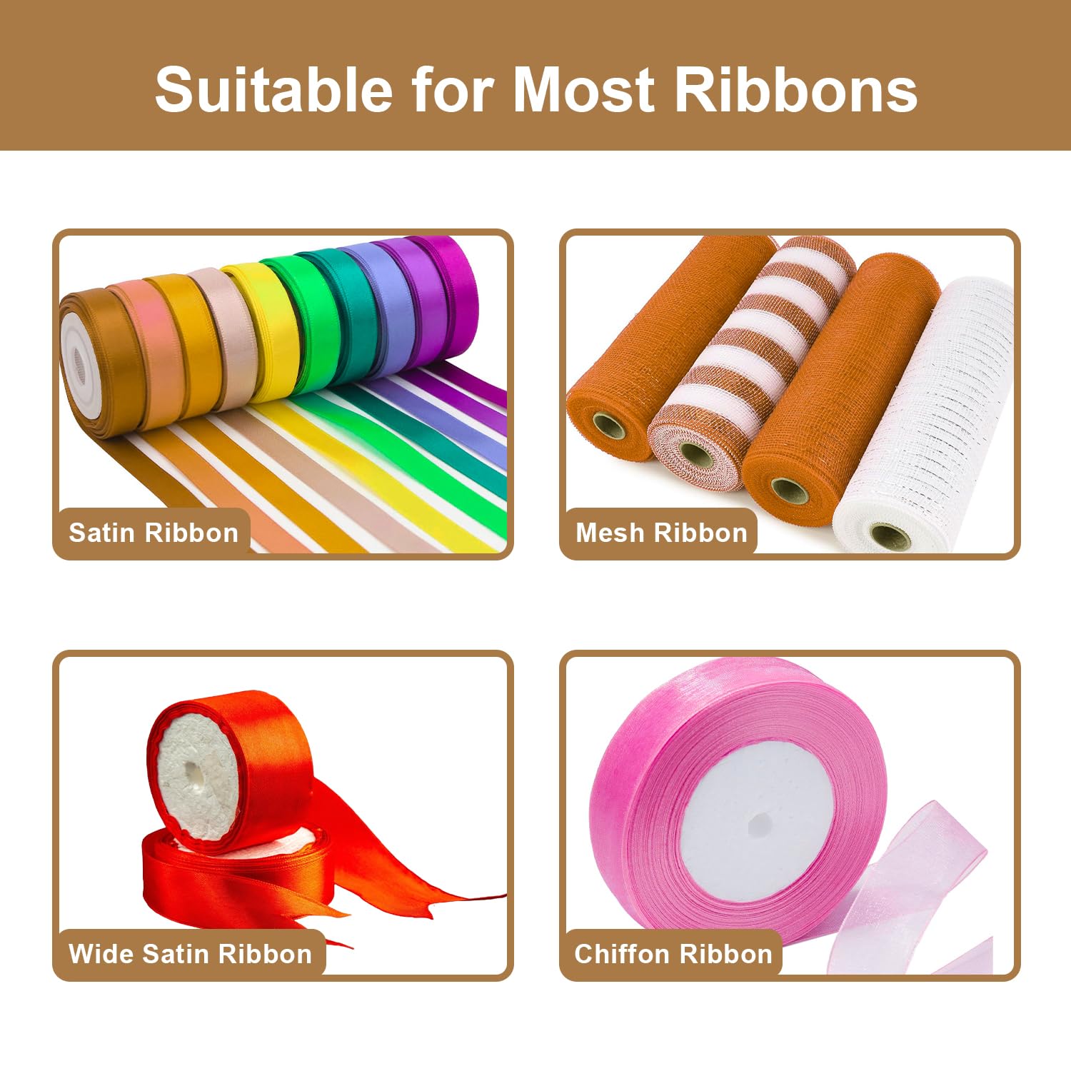 Snapklik.com : Wooden Ribbon Organizer Rack,Large Capacity Ribbon ...