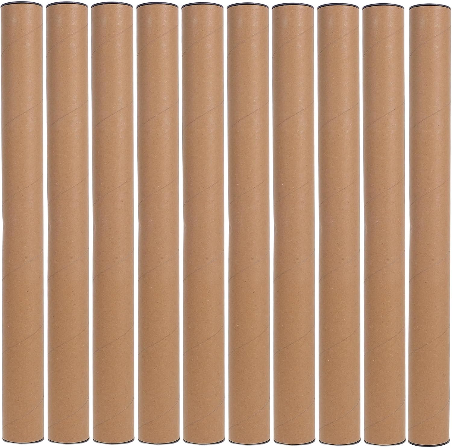 Kichvoe 10 Pcs Kraft Paper Mailing Tubes 40x4cm with Caps