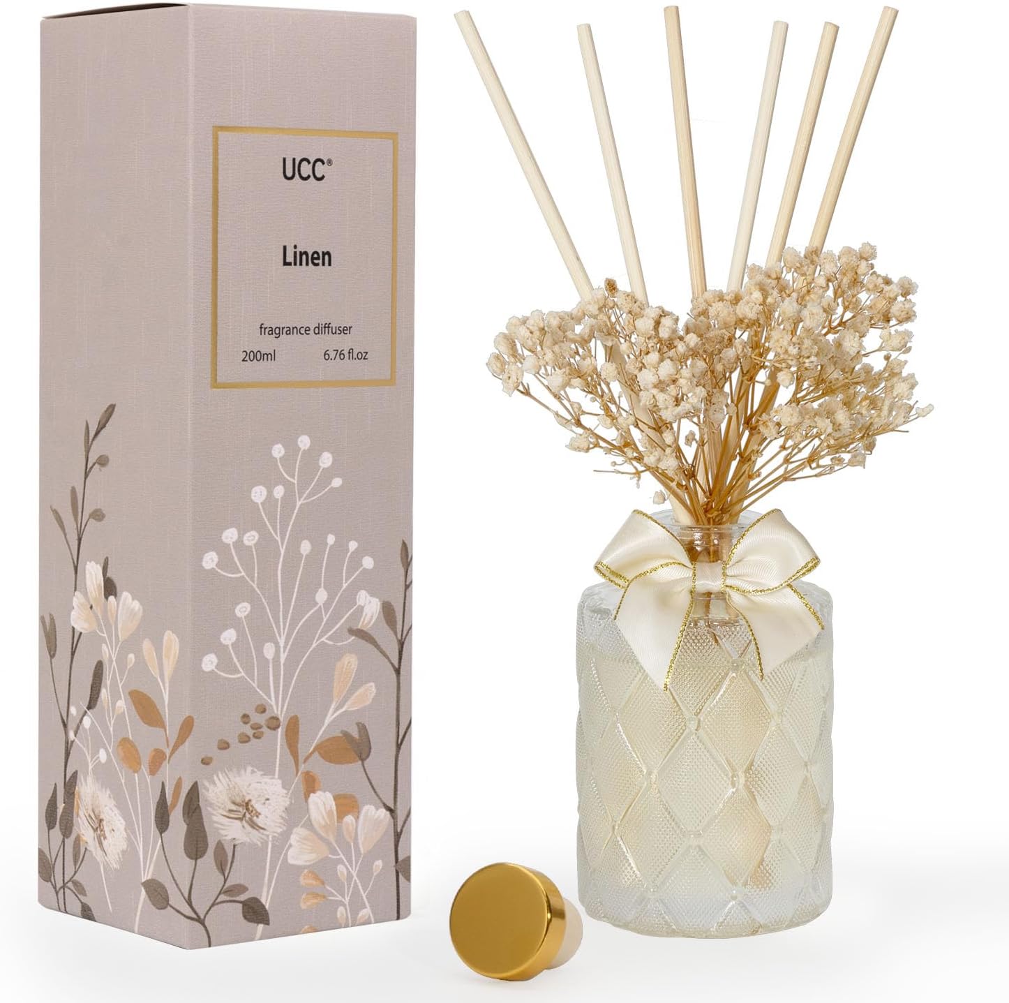 Amazon.com: COCORRÍNA Reed Diffuser - Clean Linen 5.41 oz Flower Reed ...