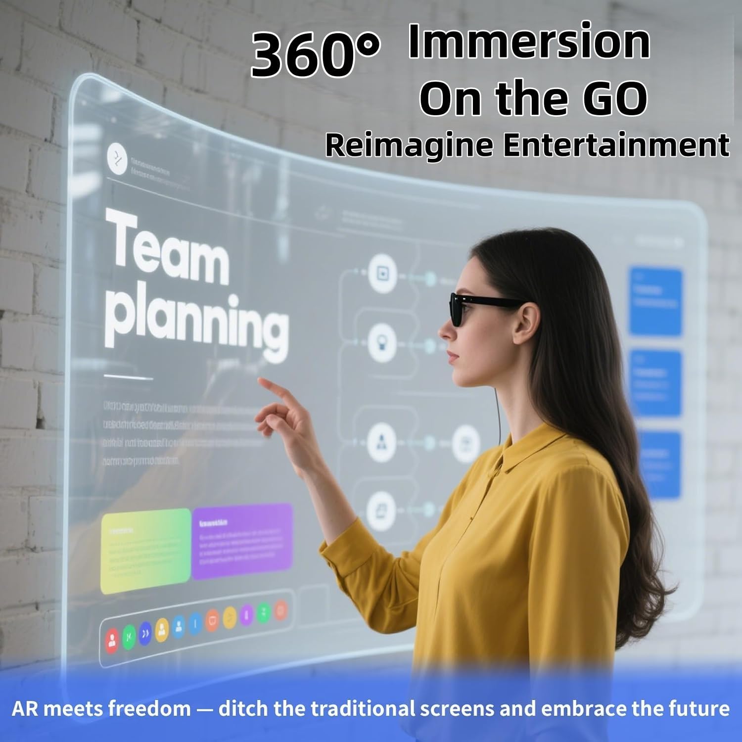 USB C to AR Glasses and Charging Adapter,Charge and Play, Compatible 65W PD Fast Charging for Phone 17/16/15,Type C Phone,Switch2,Steam Deck Connected Viture/Ro kid/Xrea l AR Glasses 4K 60Hz(Blue）