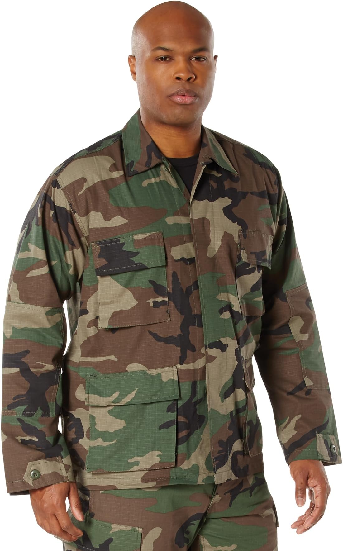 Rip-Stop BDU Shirt - Durable Uniform Essential in 100% Cotton Rip Stop