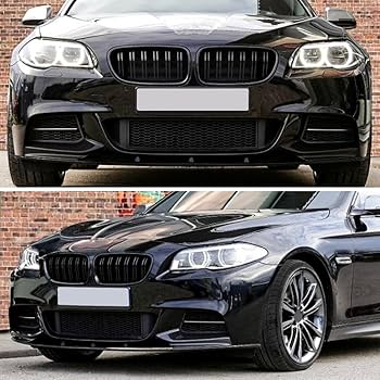 BMW F10 Mスポーツフロントリップスポイラーグロスブラック カスタムエアロ BMW 2010- 5シリーズ F10 F11 フロントリップ スポイラー エアロ