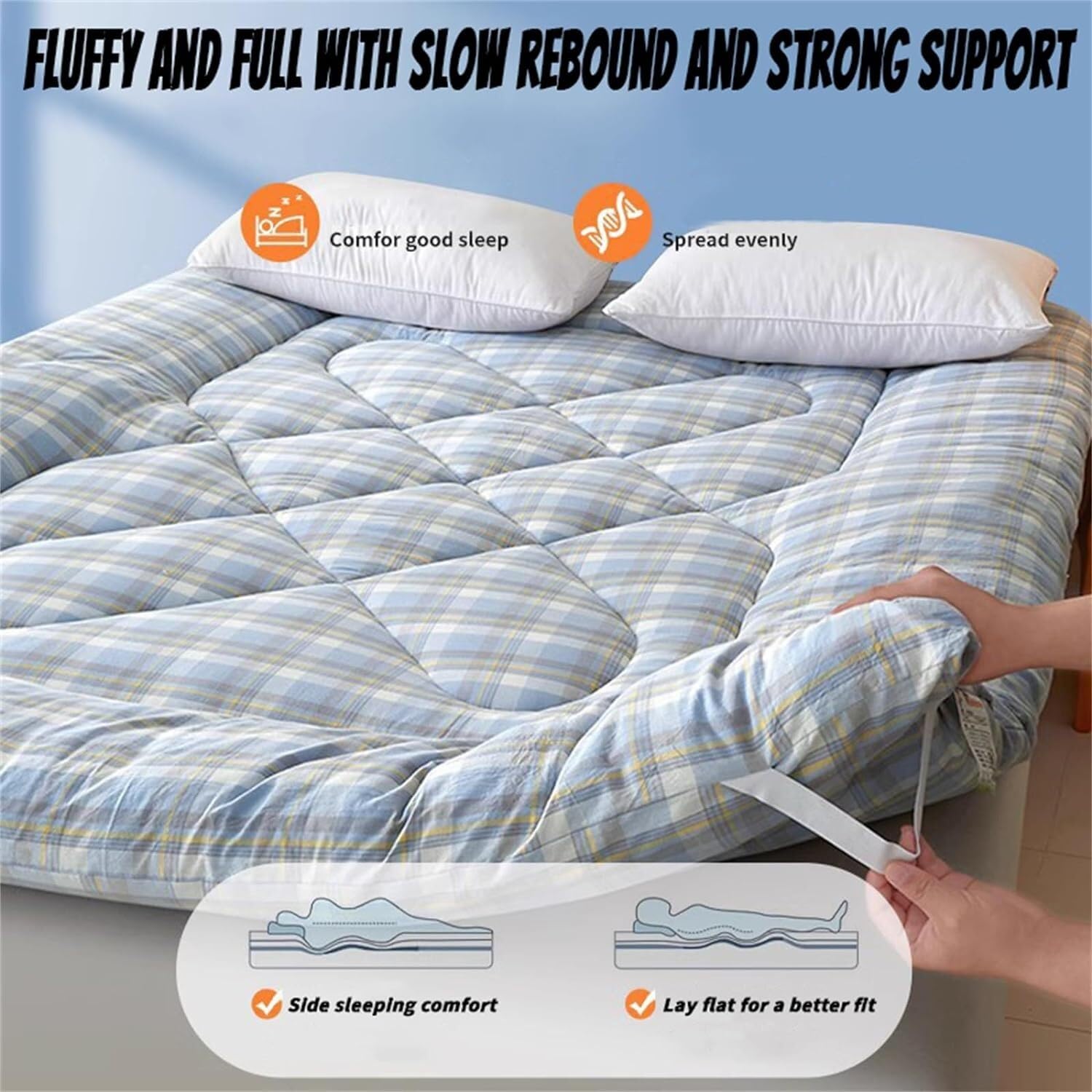 Futon Matras Japanse, Zachte Draagbare Slaapmatrassen Camping Matras, Opvouwbare Oprolbare Dubbele Enkele Matras Vloer Lounger Slaapbanken (Color : A, Size : 120 * 200cm