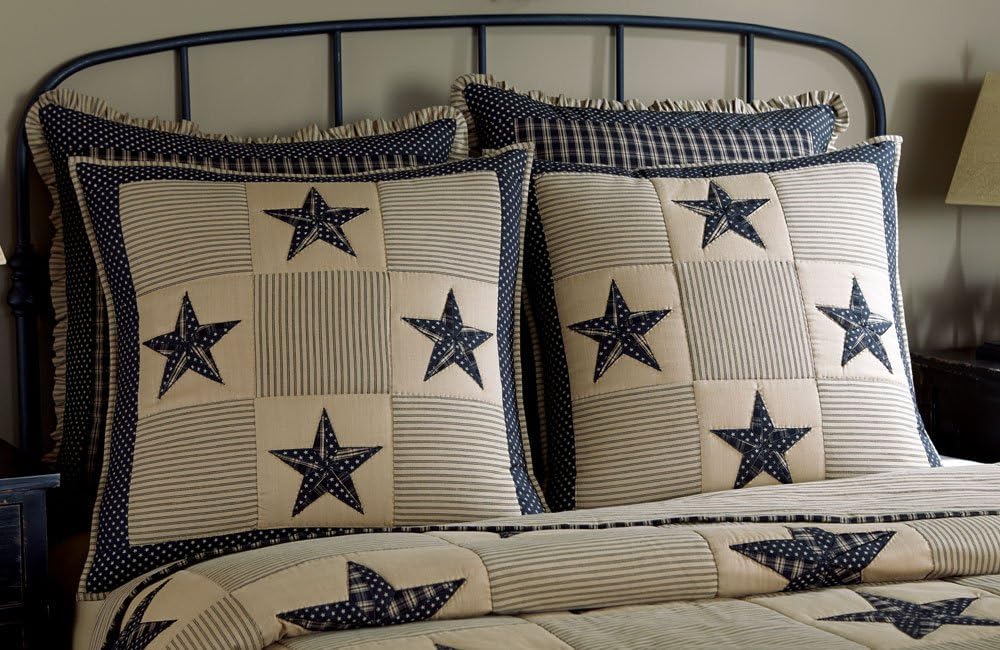 Park Designs Black Sturbridge Patch Euro Sham