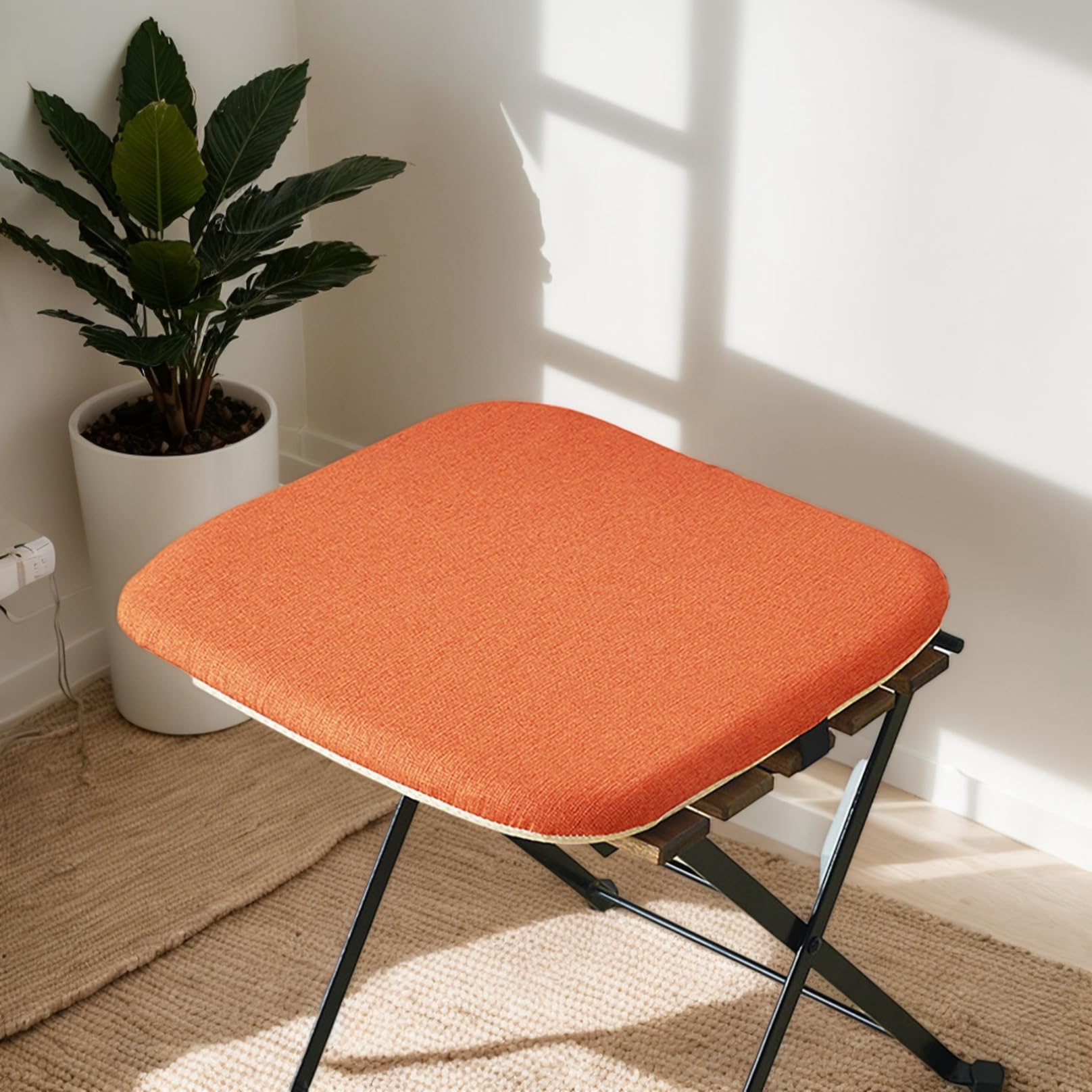 Cojines de asiento antideslizantes de alta resistencia para sillas de comedor elegantes con hebilla