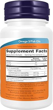 NOW Supplements, Omega-3, Molecularly Distilled, 30 Softgels