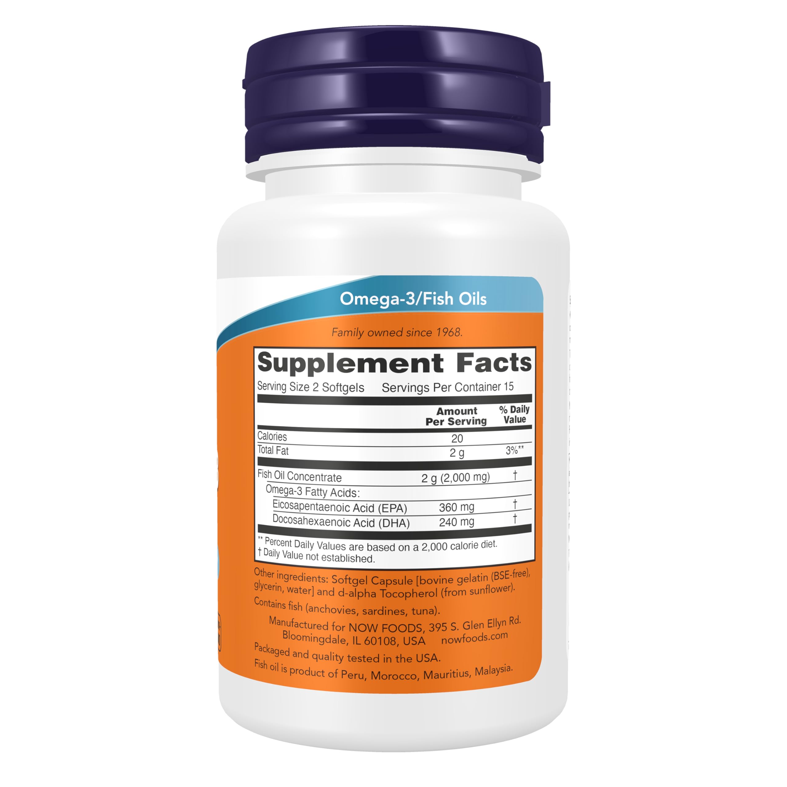 NOW Supplements, Omega-3, Molecularly Distilled, 30 Softgels — Amazon image 2