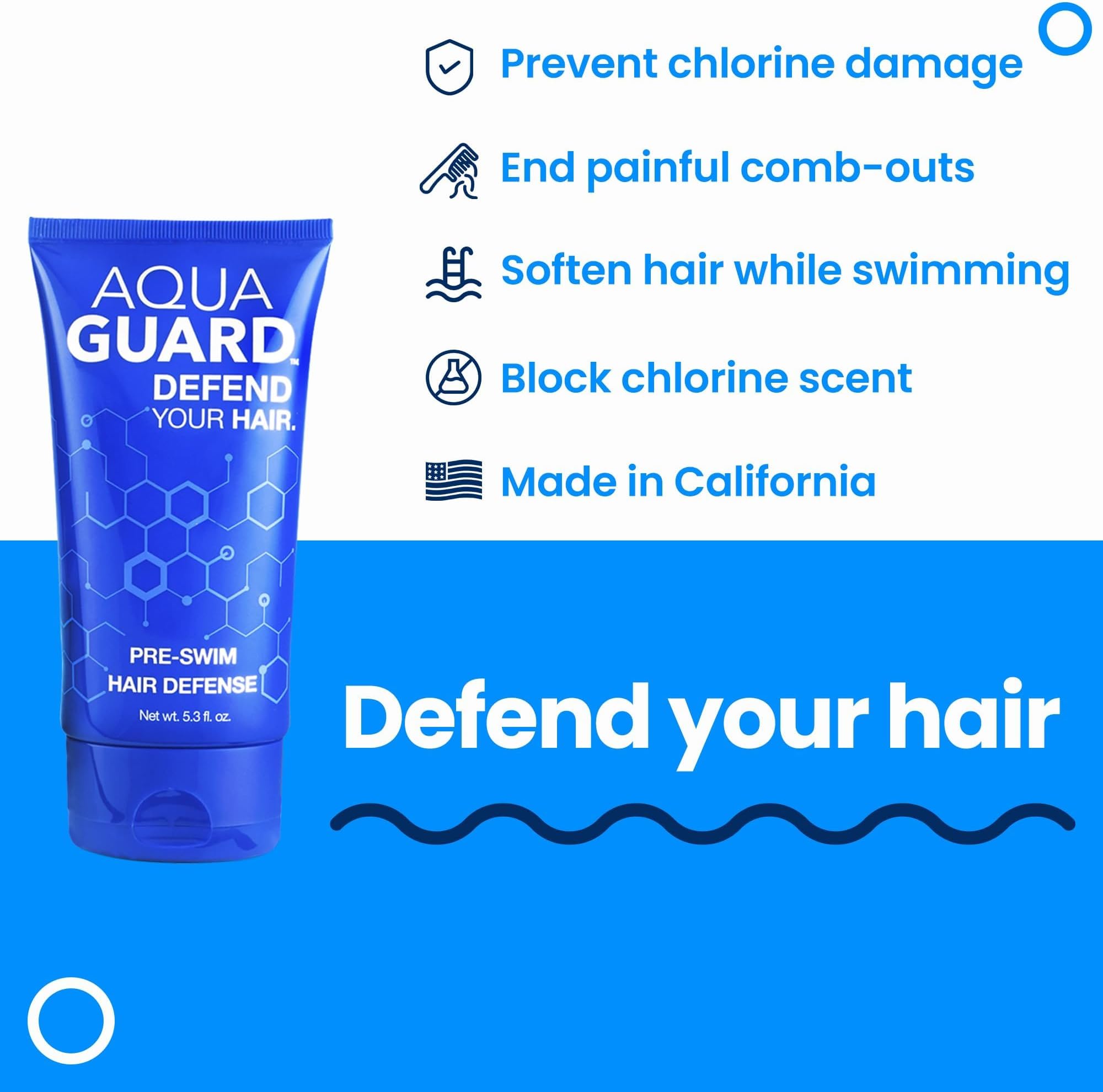 (1 Pack) - AquaGuard Pre-Swim Hair Defence
