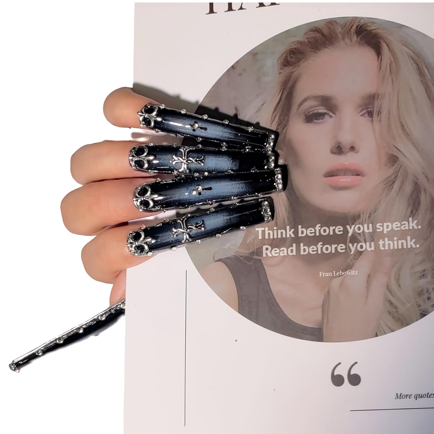 Handmade Extra Long Handmade Extra Long Press On Nails Square，10pcs 3d Handmade Press On Nails With Halloween Style Designs Suitable For Weddings, Parties, Festivals For Girls And Women