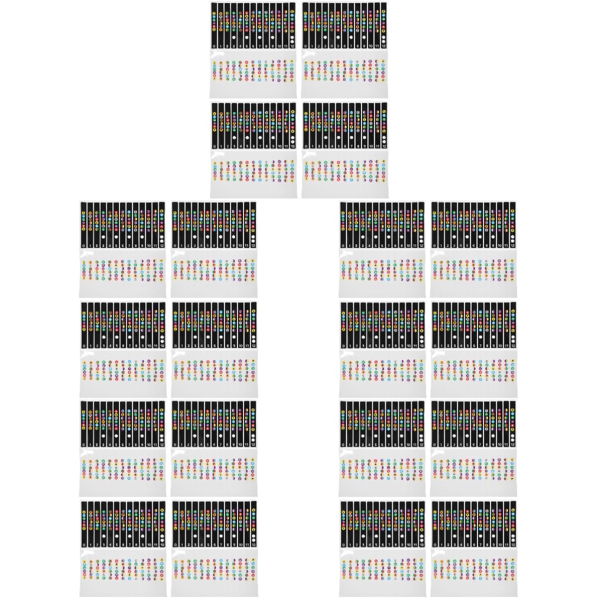 BESTonZON 50 Pcs Chitarra Bilance Adesivo Chitarra Pratica Adesivo Tastiera Della Chitarra Note Di Chitarra Adesivi Fret Guida Etichetta Nota Decalcomanie Tastiera Etichette Adesivo