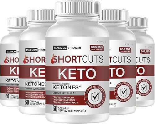 kivus Shortcuts Keto - ShortCuts Keto (paquete de 5, 300 cápsulas)