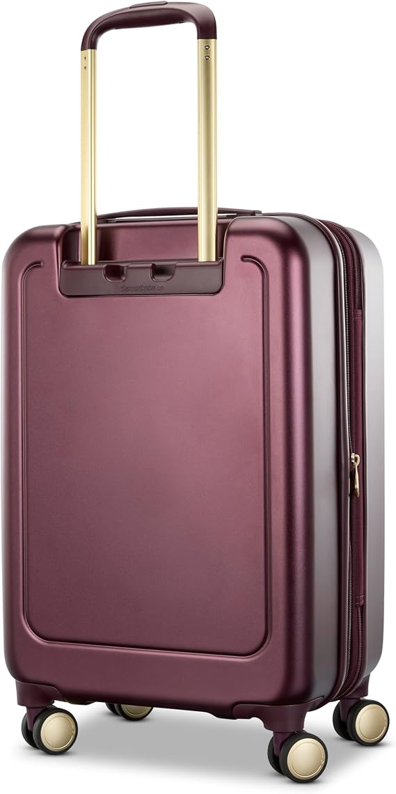 Samsonite Mobile Solutions 2 Carry-On Luggage, Expandable Spinner Suitcase with Laptop Compartment, TSA Lock, Lightweight Travel Bag with Dual Spinner Wheels & WetPak Storage, Merlot