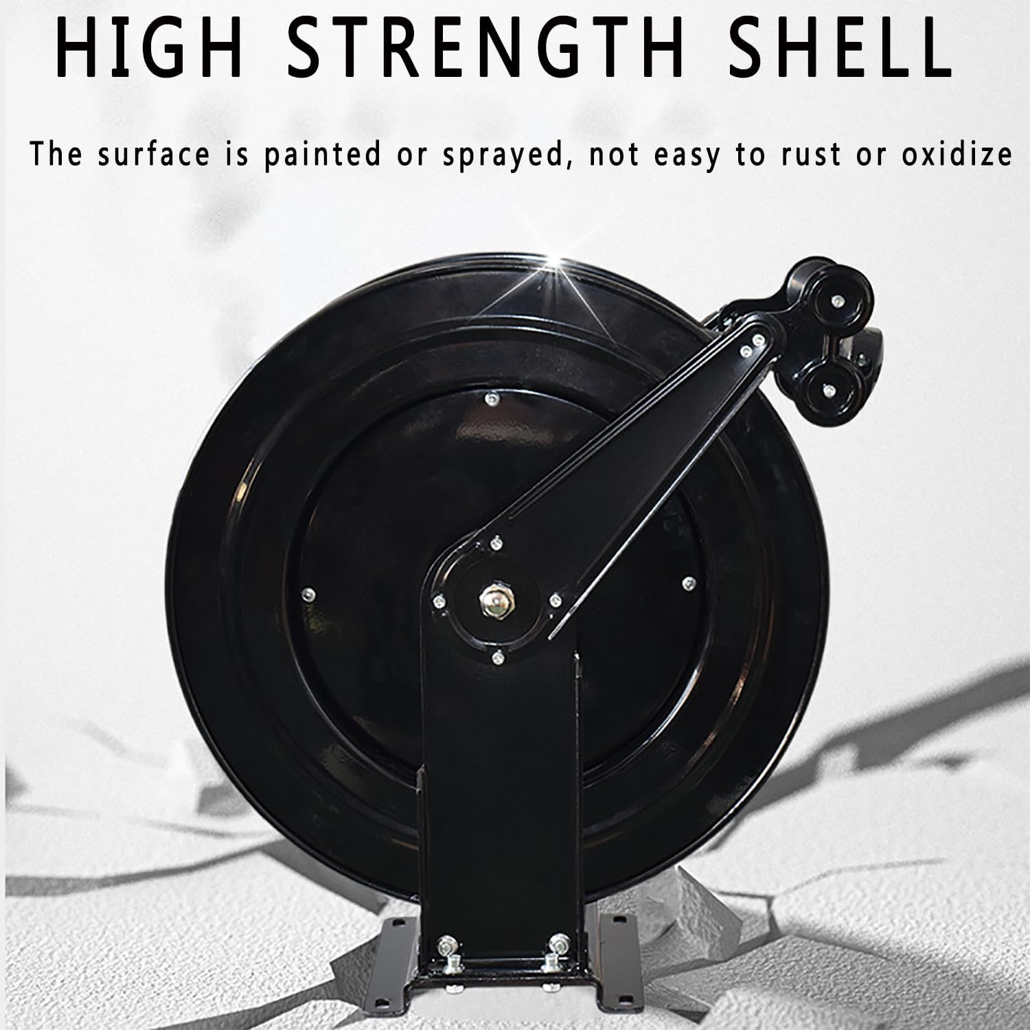 Automatic Retractable Hose Reel, Pressure Washer Hose Reel with Any Card Slot, Stainless Steel Bearings and Set Piece, for Watering Car Washing Pet Showers and Floor Cleaning (20 meters)