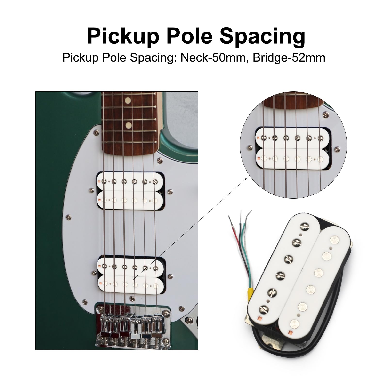 Amazon.com: SAPHUE Alnico 2 Electric Guitar Pickup N-50 7-8K/B-52