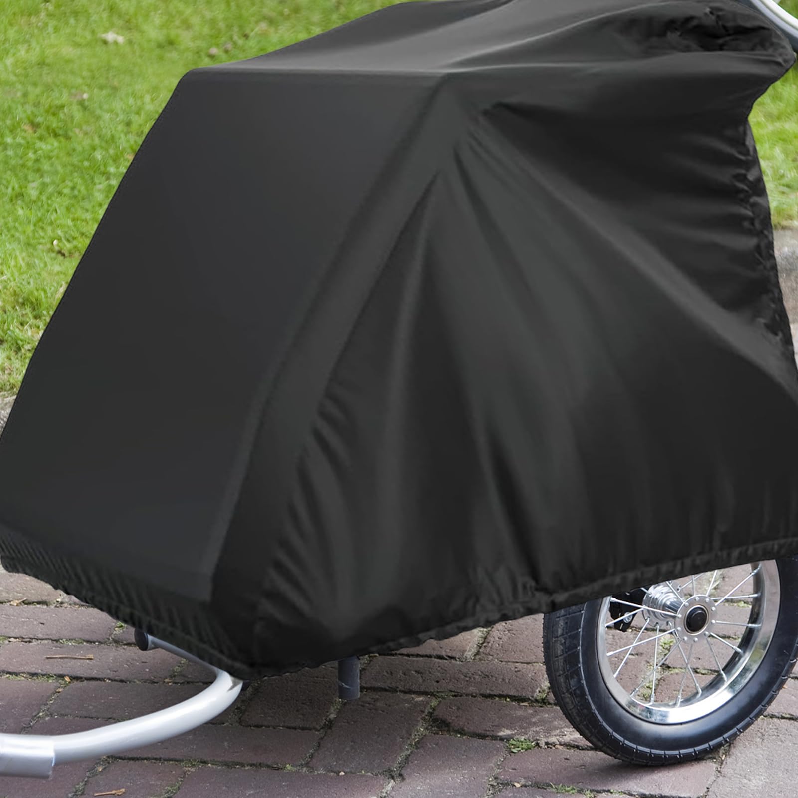 Sporgo Telo di copertura pieghevole per rimorchi di biciclette: impermeabile, protezione UV, copertura per rimorchio per bicicletta, 420D Oxford, accessorio per rimorchi per cani (140 cm x 99 cm x 84