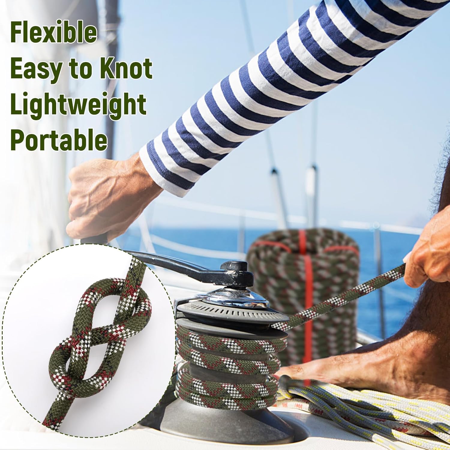 1/2 in x 100Ft Static Polyester Arborist Rope, ASTM F2116 Certified 9000Lbs MBS 48 Strands Bull Rope for Climbing Tree Swing Pulling Sailing