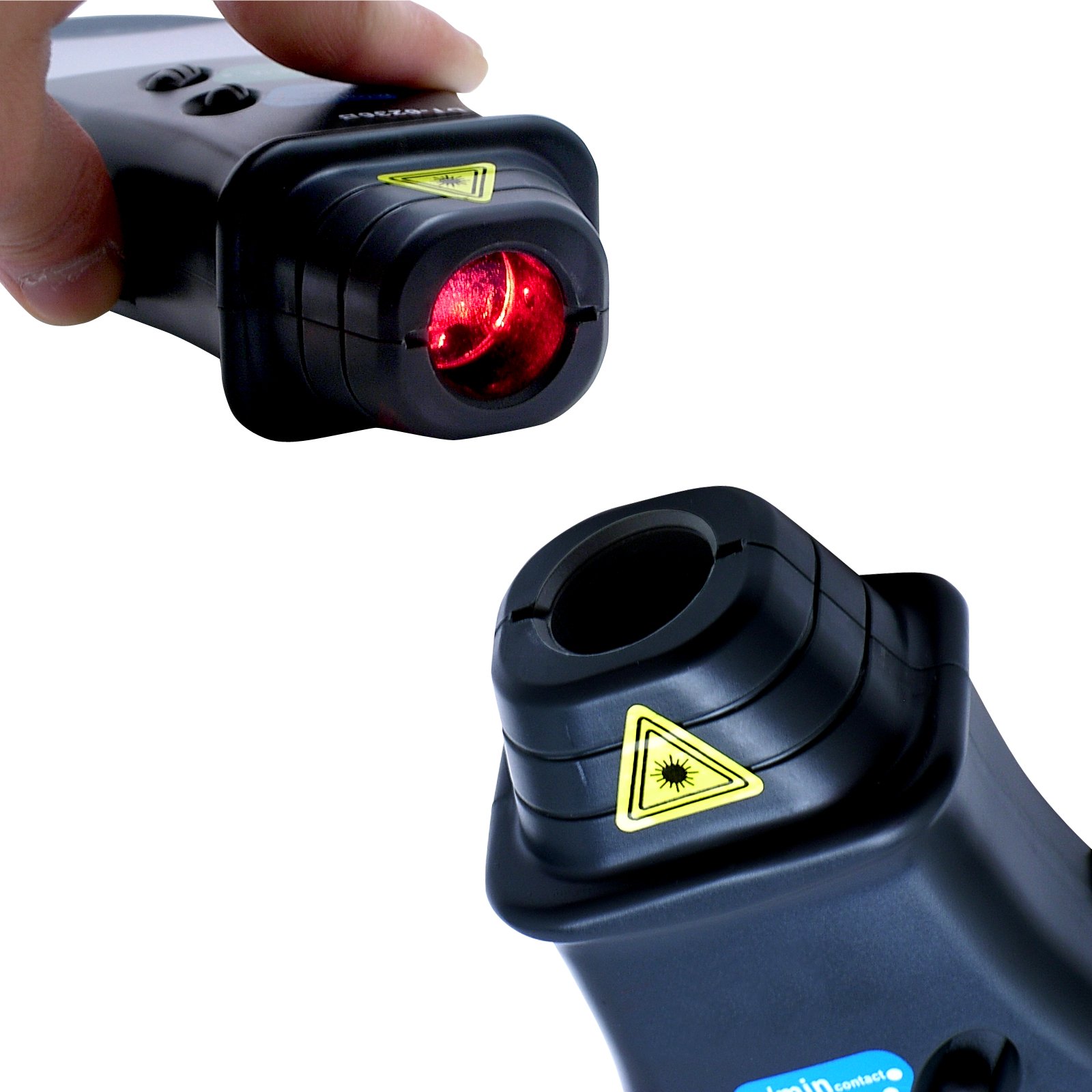 Contagiri per foto digitali portatile Tachimetro Digitale Laser Professionale，senza contatto & Contatto RPM Tester