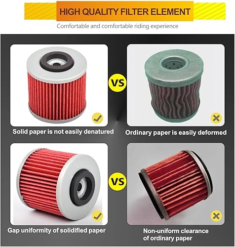 Miniatura 2 de 145 Filtro de aceite para Yamaha YFM700 Raptor 700 R 06-21  XVS650 V Star 650 Classic Silverado Custom 650 02-16, XV250 V-Star 250 08-22  XVS1100